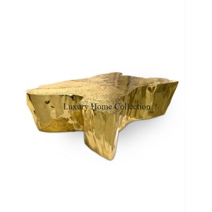 Centre de table en métal de grande taille, couleur or, fait à la main, au look raffiné de créateur, table d'appoint au design en rondins polis et brillants au prix le plus bas - Product Image 1