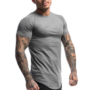 Camiseta de Lona 100% Algodón para Hombre, Corte Ajustado, de Alta Calidad, Transpirable, con Estampado Digital, Diseño Sólido, Estilo Urbano para Verano - Product Image 1