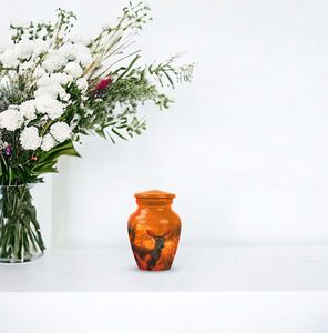 Amber Glow Deer <b>Urn</b> Forest Sunrise Orange Glass Decor <b>Urn</b> for <b>Ashes</b> Cremation <b>Ashes</b> Decorative Modern Funeral <b>Urns</b> - Product Image 5