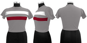 Dernier t-shirt indien exclusif Trendy Knitting Grey Tops Femmes Confortable Regular Wear Formal Short Tops de Indian Boutique - Product Image 4