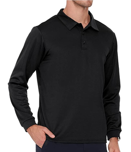 OEM venta al por mayor último estilo de los hombres de manga larga Polo camisa de calidad superior transpirable de secado rápido suave ropa casual hombres Polo camisa - Product Image 4