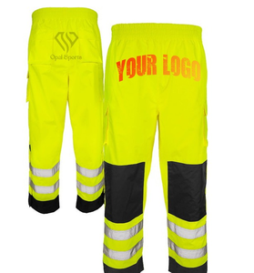 Pantalon de sécurité ANSI classe 2 pour hommes, pantalon cargo en nylon avec flash LED, logo personnalisable de haute qualité, vêtements de travail - Product Image 4