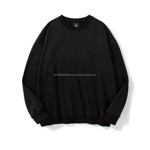 เสื้อสเวตเตอร์คอกลมสำหรับผู้ชายโอเวอร์ไซซ์ไหล่ตกผ้าถักซับในฤดูใบไม้ร่วง - Product Image 4