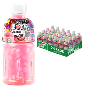 Muestra gratis 330ml Vinut Popping Boba Bubble Tea Lychee Juice Drink Sin azúcar Bajo en grasa OEM ODM Etiqueta privada Fabricante de Vietnam - Product Image 1