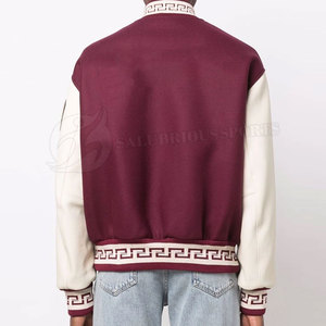 High Quality Custom Men's Lettermen Jackets Letter Stand Collar Design Streetwear <b>Canvas</b> Wool Winter Reversible Breathable Quick - Product Image 4