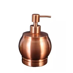 Dispensador de jabón líquido de Metal hecho a mano, moderno y elegante, accesorios de baño decorativos con acabado dorado brillante a bajo precio - Product Image 2