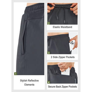 Pantalones Deportivos Casuales para Hombre al por Mayor, Pantalones de Punto con Bolsillos con Cremallera, Color Sólido, Estilo Jogger - Product Image 6