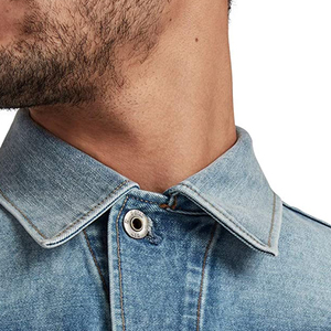 Veste en jean standard pour homme pour l'automne/hiver Respirante et coupe-vent Couleur personnalisée Veste en coton décontractée - Product Image 6