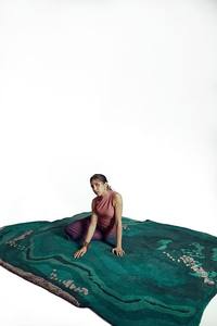 Tapis d'intérieur luxueux en laine de Nouvelle-Zélande à poils longs, fait main, avec support en latex, anti-taches et anti-peluches, pour chambre à coucher et salon - Product Image 3