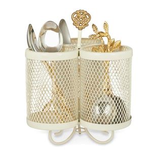 Top Sale White Powder Coated Metal Cutlery Holder For <b>Kitchen</b> Utensils 3 Tier In Cheap Price - Product Image 1