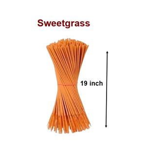 Bâtons d'encens de 19 pouces Meilleures ventes de bâtonnets d'encens naturels Sweetgrass Bulk Supply (Orange) - Product Image 1