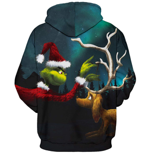 Sweat-shirt à capuche de Noël, polaire chaud d'hiver, pull décontracté imprimé pour hommes et adolescents, cadeau, style tendance, Noël, amour, plaisir - Product Image 2