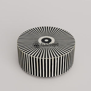 Artisan Bone Inlay Coffee <b>Table</b> for Modern Interiors Handcrafted Living Room Accent by Tradebyd Bone Inlay Console Flair - Product Image 5