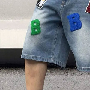 Pantalones cortos de mezclilla de estilo único para hombres de secado rápido y transpirables tamaños personalizados disponibles a pedido para hombres pantalones cortos de mezclilla - Product Image 4