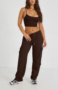 <b>Womens</b> Cargo Sweatpants Casual High Waisted Joggers <b>Pants</b> <b>Fleece</b> Wide Leg Sweat <b>Pants</b> Baggy Trousers <b>Pants</b> with Pocket - Product Image 2