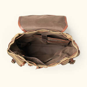 กระเป๋าเป้สะพายหลังหนังแท้สำหรับใส่แล็ปท็อปกันน้ำ100% สีพื้น - Product Image 3