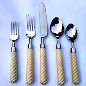 Hand Made Product Black Handel Antique Quality Top Selling Metallic Salad Server Set <b>Spatulas</b> Spoons Made in India - Product Image 3