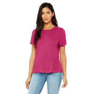 Airlume – T-Shirt à manches courtes en coton peigné et à anneaux pour femme, maillot simple 100% oz, 4.2 - Product Image 1