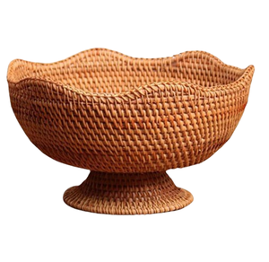 Utensilios de cocina y restaurante Plato de ratán de forma redonda Cuenco de ratán más vendido para mesa de frutas y accesorios de comedor - Product Image 2