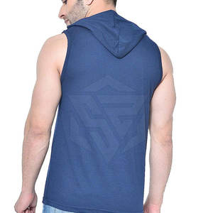 Sudadera sin Mangas para Hombre, Corte Regular, Ropa Deportiva de Gimnasio, 100% Algodón, Diseño Sólido, Personalizable, OEM, Invierno - Product Image 4