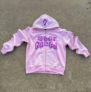 400Gsm ฮู้ดสั่งพิมพ์ลาย3D มีโลโก้สำหรับผู้ชาย3D เฟรนช์เทอร์รี่3D บ็อกซี่มีซิปปิดไหล่เฮฟวี่เวท - Product Image 1