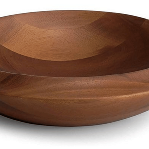 Vente en gros de saladier en bois d'acacia au design bohème Bol de service en bois naturel avec technique polie Ustensiles de cuisine du Vietnam - Product Image 3