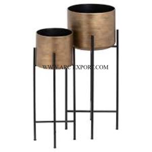 Juego de 3 tamaños diferentes, oro pulido, eventos de boda, decoración de macetas y macetas, suministros para el hogar y el jardín, macetas - Product Image 3