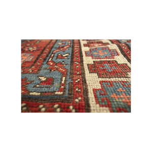 Tapis en laine noués à la main Kiaan, rouge-orange, Paem-1318, 9x12, motif médaillon rectangulaire abstrait pour entrée et couloir - Product Image 3