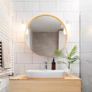 Meilleure vente de miroir de sol miroir mural moderne de qualité exportée cadre rond en bois de haute qualité par Azora Industries - Product Image 6