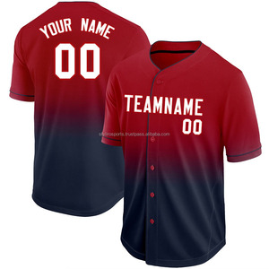 Maillot de Baseball sublimation personnalisé de haute qualité respirant séchage rapide uniforme de sport grande taille Logo personnalisé nom adultes en gros - Product Image 3