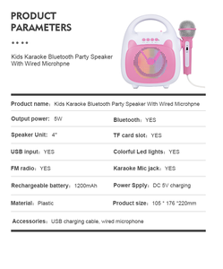 Micrófono Inalámbrico, Altavoz <span class=keywords><strong>Karaoke</strong></span>, Altavoces Bluetooth Encantadores, Fiesta en Casa, Batería Recargable - Product Image 6