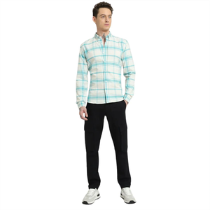 Chemise à carreaux en coton de qualité supérieure pour homme, boutonnée moderne, chemise idéale - Product Image 1