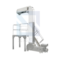 Edelstahl Automatischer Mehrfach-Auswurf Z-Typ Schaufeltransporter Antibakteriell Einstellbare Geschwindigkeit 2-8m/H Kapazität Lebensmittelverarbeitung