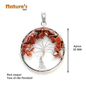 ราคาถูกบนโซฮาอาเกตธรรมชาติสีแดงแจสเปอร์ต้นไม้แห่งชีวิตจี้ปกป้องหินธรรมชาติเครื่องประดับรากจักระ - Product Image 2