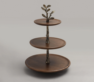 Perfecto para cualquier ocasión Nuestro soporte de pastel de madera y metal de 3 niveles Soporte de aspecto atractivo Perfecto para panaderos y anfitriones ocupados - Product Image 2