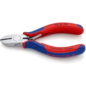 For KNIPEX 110 mm <b>Side</b> <b>Cutters</b> with Chrome-Plated Head and Multi-Component Grips Max 1.2 mm Plier - Product Image 1