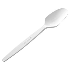 Biocean 6.7 "cpla แบบใช้แล้วทิ้งสีขาวย่อยสลายได้ทางชีวภาพแบบย่อยสลายได้ตามธรรมชาติพลาสติก500ช้อนชา/รูปแบบพืชสำหรับใช้ในงานปาร์ตี้ - Product Image 1