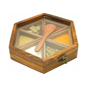 Boîte de rangement en bois de pin de haute qualité support de mariage en bambou naturel nouveau Design article décoratif pour outils de gâteau Offre Spéciale - Product Image 4