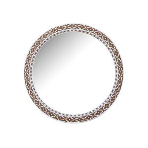 Miroir mural en incrustation de nacre fabriqué à la main de designer Décoration artistique de luxe pour les espaces de vie élégants - Product Image 5