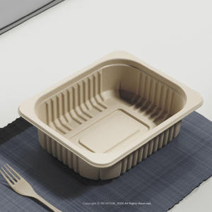 [REVATION] Comidas Ecológicas, Contenedor de Alimentos de Pulpa de Papel Biodegradable, Bolsa de Bagazo de Caña de Azúcar - Product Image 4