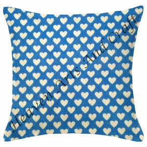 20" Custom Color Size Hand Block Print Vintage Fabric <b>Cushion</b> Cases Cotton Vintage Indian <b>Cushion</b> Case - Product Image 2