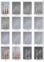 Ensemble de porte-bougies coniques en métal argenté, écologiques, luxueux et uniques, personnalisables pour Pâques et la Saint-Valentin
