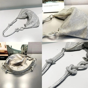 Sac à main hobo en cristal scintillant pour femmes pour les soirées - Couleurs assorties - Product Image 4
