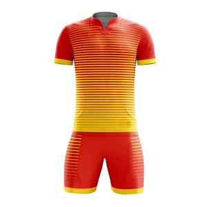 Camiseta de fútbol de alta calidad, camiseta de fútbol, uniforme de manga corta, el mejor uniforme de fútbol transpirable de Color sólido personalizado para adultos - Product Image 4