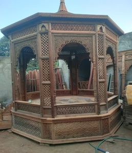 Elegant Hand Carved Teak Wood Pavilion <b>Gazebo</b> for Outdoor Weddings Villas Hotels Garden Functions Restaurants Clubs and Resorts - Product Image 1
