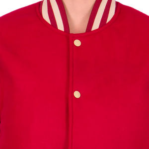 Blouson universitaire pour femme le plus vendu, personnalisable en couleur, tricoté, col mandarin, logo brodé, uni, matelassé - Product Image 5