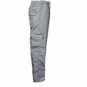 Outdoor Men's Cargo Pants High Quality Multi-Pocket Casual Solid Breathable Trousers Drawstring Closure Plain Dyed Front Style - Product Image 2