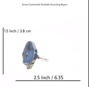 Finition argentée bleu ciel bricolage Agate industrielle chambre Villa placard bouton haute qualité meubles armoire porte tiroir tirer poignée - Product Image 3