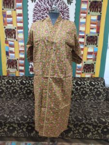 Peignoir Kimono de Luxe Boho à Imprimé Floral Indien, Peignoir 100% Coton, Vêtement de Nuit pour Femme, Hiver, Automne, Eté, Printemps, Unisexe - Product Image 3