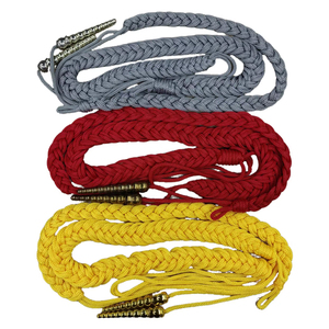 Aguillete Ceremonial Hecho en Pakistán con Puntas Doradas, Accesorios de Uniforme Personalizados, Cordones para Hombros con Logotipo Personalizado - Product Image 4